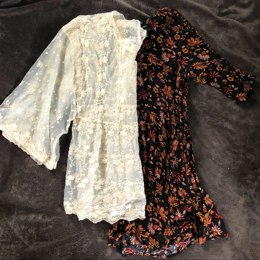 F21 Large Dress and Sheer Top (2 pieces)